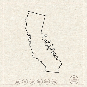 California Svg Png, California State Svg, California Map Svg, California Shirt, Hand Writting, Clipart, Svg Cut File for Cricut Silhouette