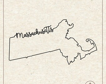 Mapa do Estado de Massachusetts (SVG) PNG, Clipart, Arquivo de Corte de Silhueta Cricut