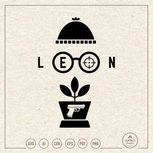 Leon Movie Svg Png, Movies Shirt, Clipart, Cricut Silhouette Plotter Cut File