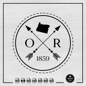 Oregon geschnitten Datei für Cricut und Silhouette