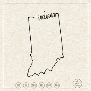 Indiana State Umriss SVG Png, Clipart, Cricut Silhouette Plotterschnitt Datei