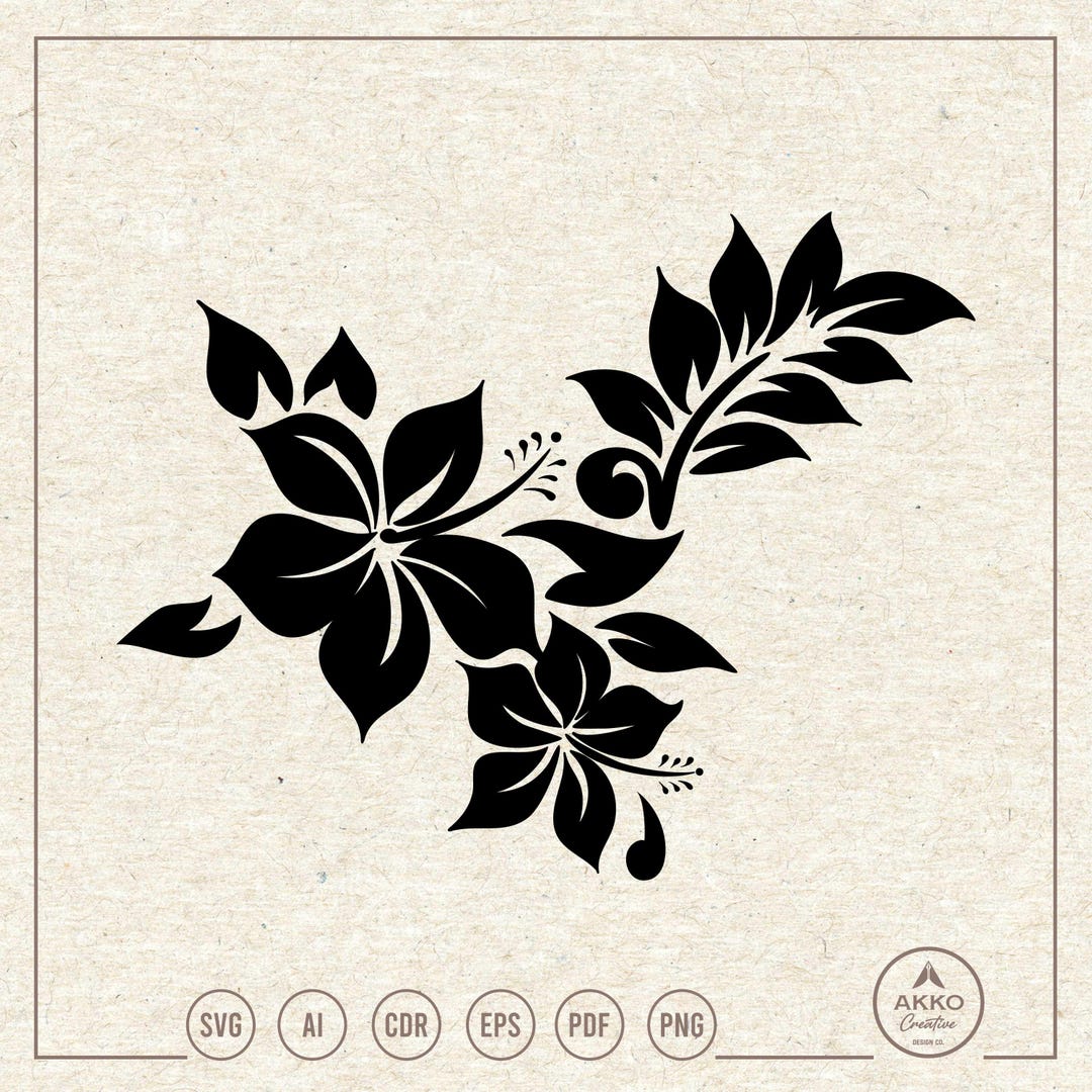 Hibiscus Flower Svg Png, Hawaiian Flowers Svg, Aloha Svg, Luau Svg ...