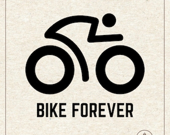 Bicicleta para siempre SVG PNG, camiseta de bicicleta de carreras, clipart, archivo de corte para trazador de silueta Cricut