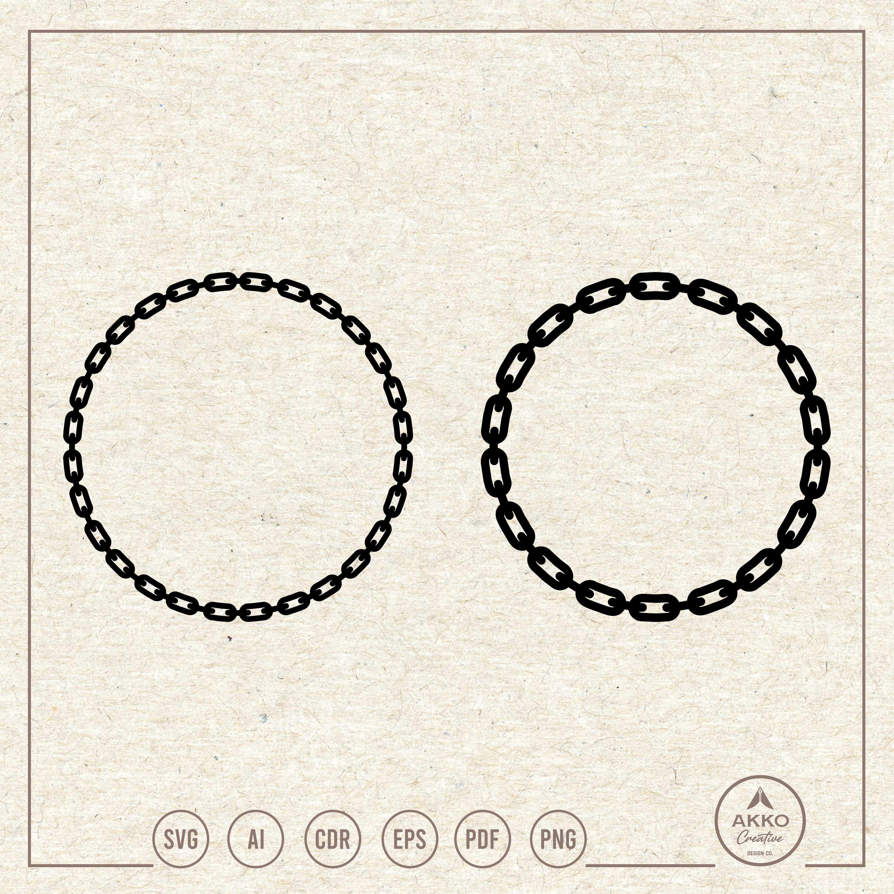 Chain Circle Svg Png, Clipart, Cricut Silhouette Cut File - Etsy