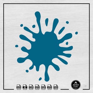 Paint Splatter Svg Png, Color Splash Svg, Ink Splatter Svg, Water Splash Svg, Dripping Liquid Svg, Svg Cut File for Cricut and Silhouette