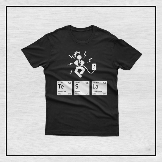 Periodic Table Tesla Shirt Periodic Table Tesla Shirt