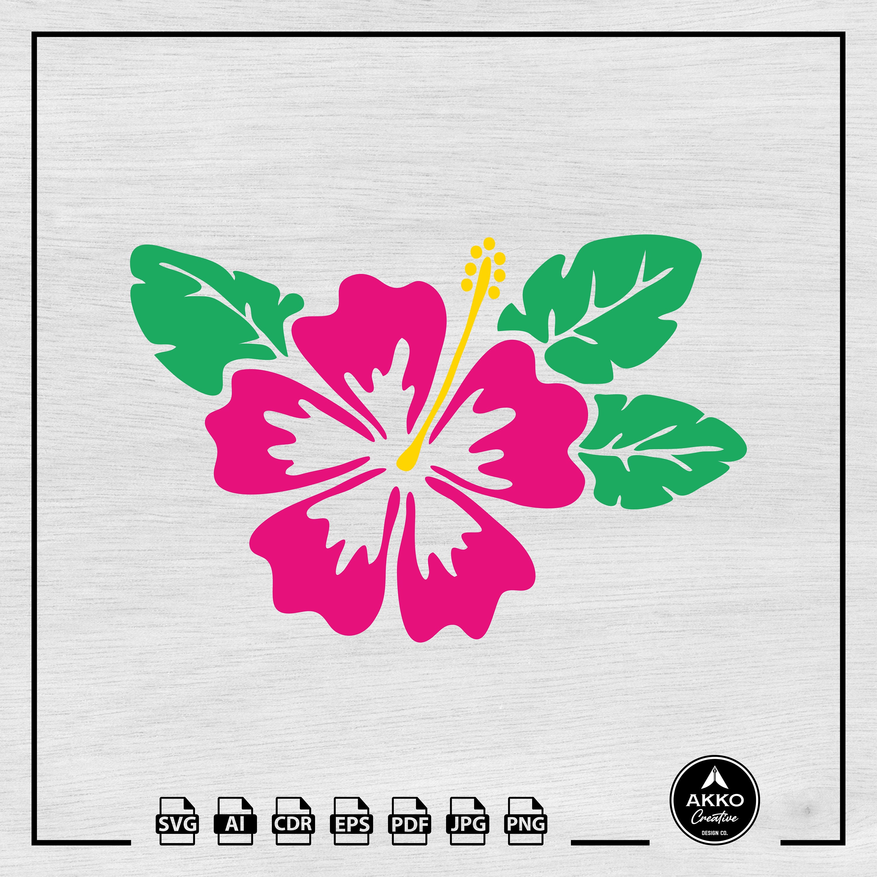 Hibiscus Flower Svg Png, Hawaiian Flowers Svg, Tropical Flower Svg ...