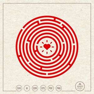 Labyrinth with Heart Svg Png, Funny Loving Shirt, Cricut Silhouette Plotter Cut File