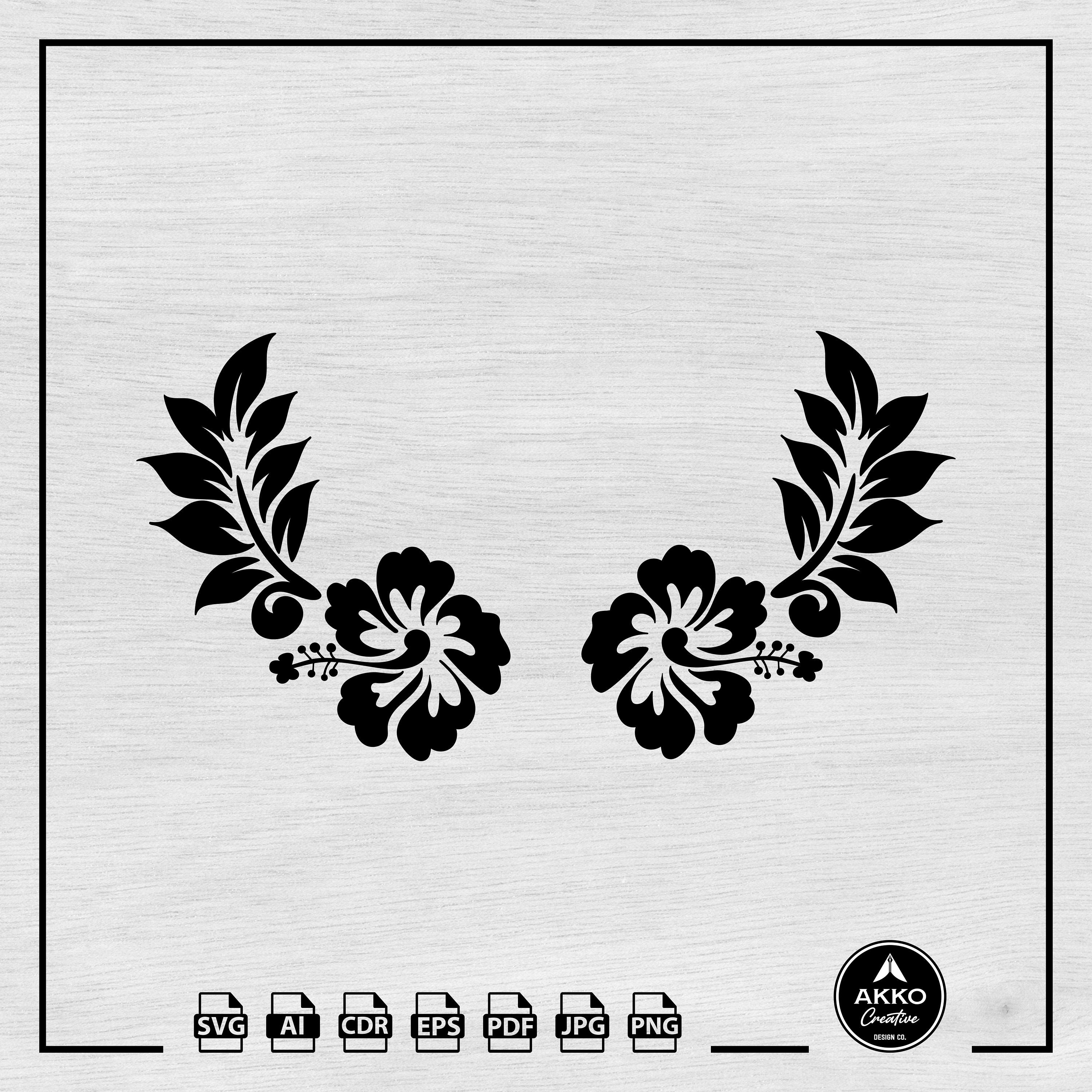 Hibiscus Flower Svg Png, Hawaiian Flowers Svg, Tropical Flower Svg ...