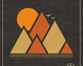 Montaña geométrica SVG PNG: Camiseta de aventura, imágenes prediseñadas de montaña, archivo de corte para Cricut Silhouette