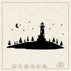Lighthouse Svg Png, Nautical Clipart, Cricut Silhouette Plotter Cut File