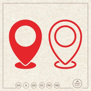 Location Pin Svg Png, Location Point Svg, Point Marker for Map, Geographical, Location Point Icon, Clipart, Svg Cut File Cricut Silhouette