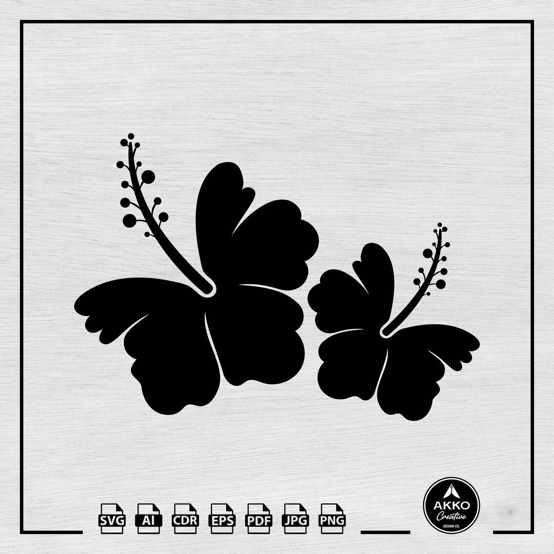 Hibiscus Flower Svg Png, Hawaiian Flowers Svg, Tropical Flower Svg ...