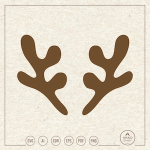 Corna di cervo Svg Png, Clipart, File di taglio per plotter Cricut Silhouette