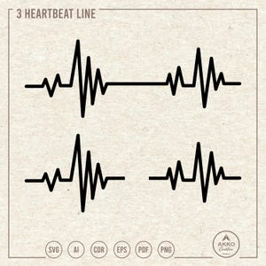 Heartbeat Svg Png, Clipart, Cricut Silhouette Plotter Cut File