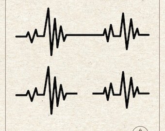 Heartbeat Svg Png, Heart Beat Line Art, Pulse Clipart, Cricut Silhouette Plotter Cut File
