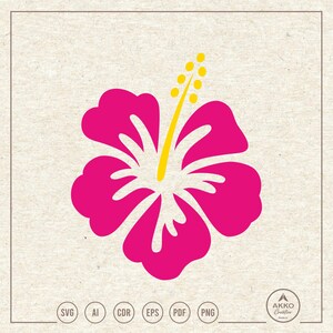 Hibiscus Flower Svg Png, Aloha Clipart, Cricut Silhouette Cut File