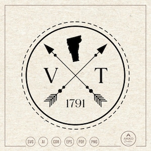Vermont SVG Png, hergestellt im Jahr 1791, Clipart, Cricut Silhouette Cut File