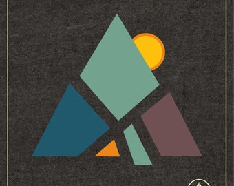 Geometric Mountain Svg Png, Camping Shirt, Clipart, Cricut Silhouette Plotter Cut File