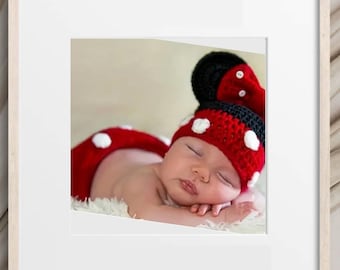 Ensemble d'accessoires photo pour bébé fait main au crochet, bonnet et pantalon tricotés pour nouveau-né, vêtements pour enfants