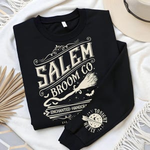 Funny Halloween Sweatshirt, Witchy Witch Lover Shirt, Salem Broom Co Sweatshirt, Halloween Outfit, Halloween Gift Sweatshirt, Salem 1692