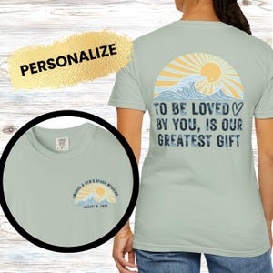 Personalized Beach Wedding Shirt, Custom Bride Groom Name T-shirt, Tropical Destination Wedding Tee, Summer Wedding Tee Welcome Bags Wedding