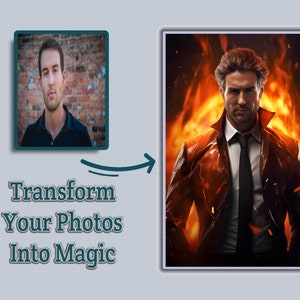 Personalized Super Villain Portrait - Transform your Kids Photo into a Super Villain - Customized Villain for Unique Wall Art and Gifts