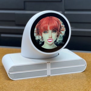 Retro-Futuristic AI Desktop Chat Buddy DIY Kit: 3D Printable STL Files, Detailed Instructions - Customizable Face and Personality.