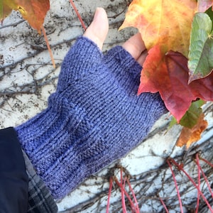 Knit Fingerless Gloves Pattern, Digital download pdf, knit winter accessory