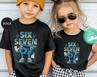 Six Seven Brainrot Italian Shirt, Funny 6 7 Brainrot Italian Meme Tee, Pixel Cartoon Character Shirt, Gamer Humor Graphic Tee, Kids Gaming