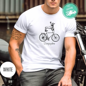 Camiseta con juego de palabras sobre doxiciclina, camiseta de perro salchicha en bicicleta, camiseta de farmacéutico, regalo veterinario, regalo para farmacéuticos y técnicos