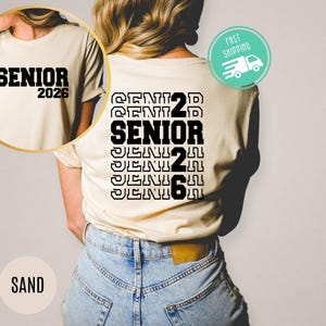 Senior 2026 Graduation Shirt, Two Sided, School Gift image 5