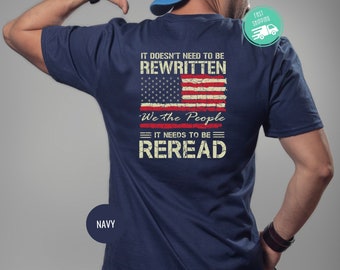 We The People Amerikanische Flagge Shirt, 1776 Vaterländisches T-Shirt, Vintage USA Flagge Top