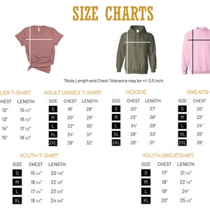 the size chart for a women's hoodie