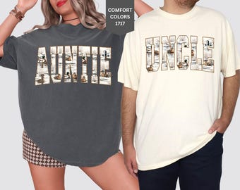 Comfort Colors® Hunting Auntie and Uncle Shirts, Duck Hunting Tshirt, Outdoors Couple Shirt