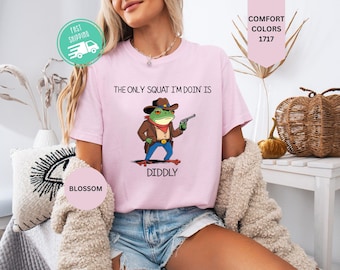 Camiseta divertida de vaquero con estampado de rana y colores cómodos, camiseta con humor para ir al gimnasio, regalo para hombres ciclistas.