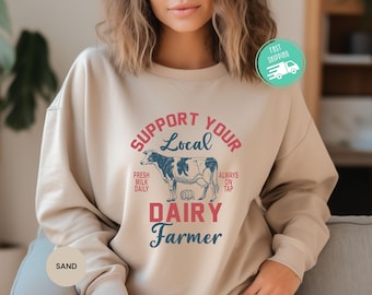 Unterstützen Sie lokale Milchbauern Sweatshirt, lustiges stillen Hoodie, laktierende Mutter Sweat