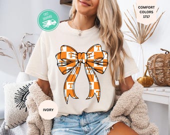 Comfort Colors® Tennessee Coquette Bow Shirt, Tennessee Game Day T-shirt, Southern Graphic Tee