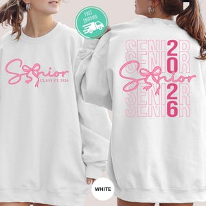 Coquette Senior 2026 Sweatshirt, Coquette Bow Senior Hoodie, Class Of 2026 Hoody, Graduation Gift, Graduation 2026 Sweatshirt, Grad Party