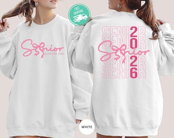 Coquette Senior 2026 Sweatshirt, Graduation Gift