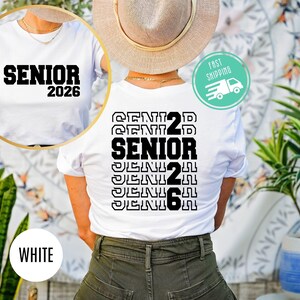Senior 2026 Graduation Shirt, Two Sided, School Gift image 4