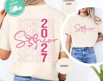 Comfort Colors Coquette Senior 2027 Shirt, Graduation Tee,  Grad Party Outfit