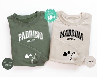 Personalized Godparent Sweatshirt, Custom Madrina Padrino Crewneck, Godparent Proposal Gift