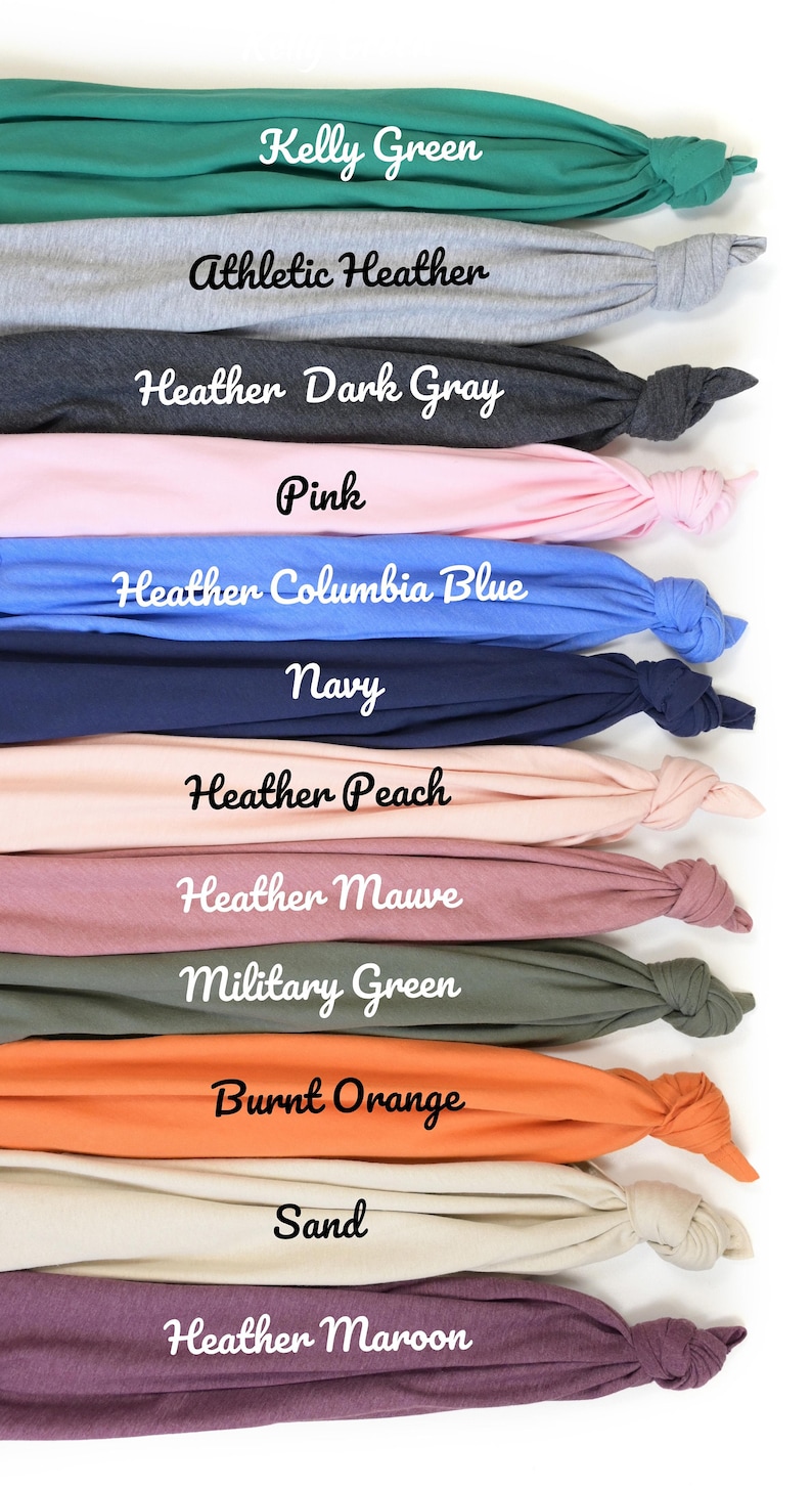 a bunch of different colored headbands on a white background