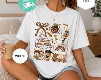 Comfort Colors® Choose Kindness Leopard Shirt, Be Kind Teacher T-shirt, New Teacher Gift