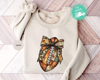 Fall Floral Football Sweatshirt, Football Mom Sweater, Touchdown Season, Game Day Hoodie