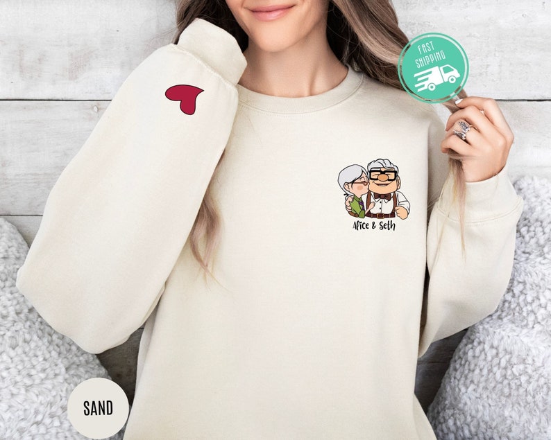 Carl and Ellie Matching Sweatshirt, Anniversary Gifts Sweater, Custom ...