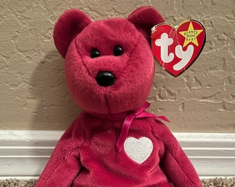 RARE Valentina Beanie Baby - ¡Condición MINT de 1998! ¡Caída de los precios!