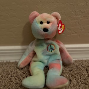 Rare 1996 Ty Peace Beanie Baby