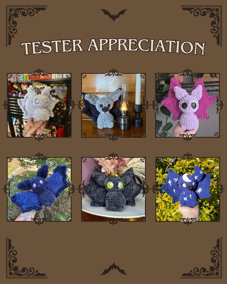 Barron the Bat - Crochet Amigurumi/Plushy *PATTERN* image 5
